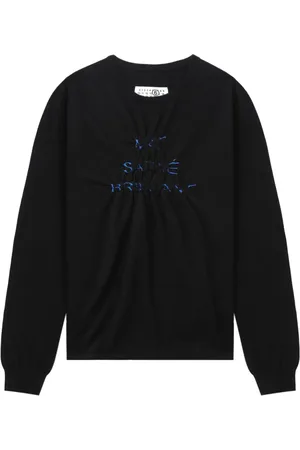 Maison Margiela Sweatshirt med slogantryk og samledetalje