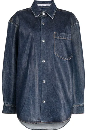 Alexander Wang Denimjakke med behandlet overflade