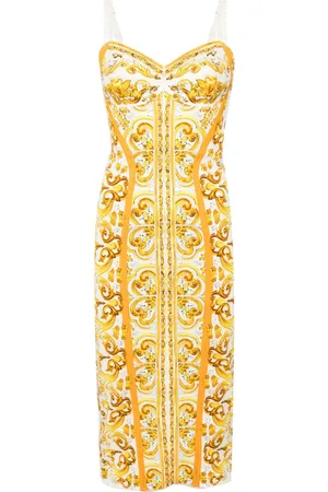 Dolce & Gabbana Korset-kjole med Majolica-tryk