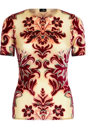 Etro T-shirt i tyl med jacquard-mønster