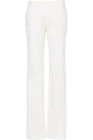 BLUMARINE Bukser med lige ben og krøllet look