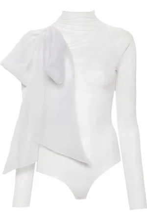 Atu Body Couture Semi-gennemsigtig bodysuit med sløjfe