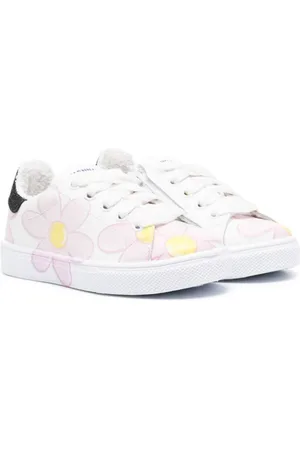 MONNALISA TEEN lædersneakers med blomstertryk
