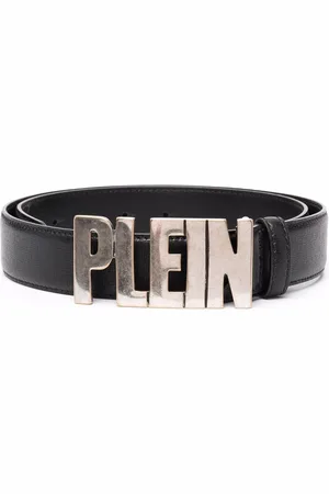 Philipp Plein Læderbælte med logoplade