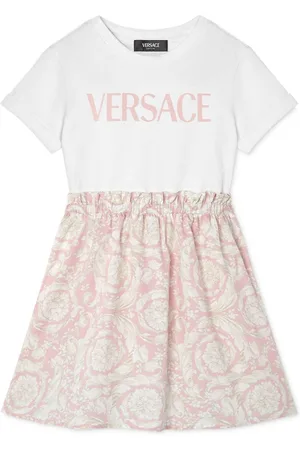 VERSACE Kjole med baroktryk og paneler