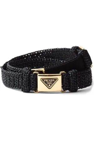 Prada Hæklet bælte med trekantet logo