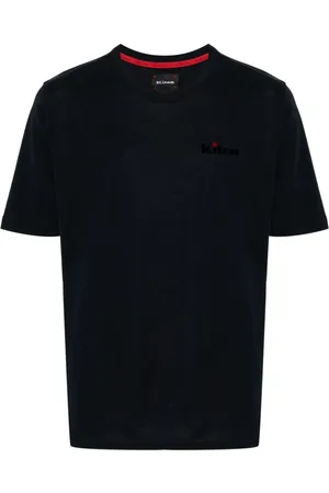 Kiton T-shirt med flock-logo