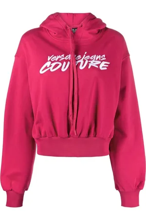 VERSACE Cropped hættetrøje med broderet logo