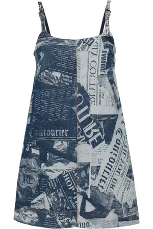 VERSACE Kort Magazine denimkjole