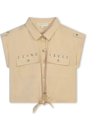 Michael Kors Cropped skjorte med snørehulsudsmykning