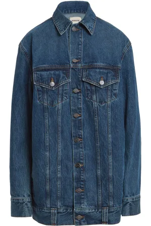 Khaite Ross jakke i denim med sænkede skuldre