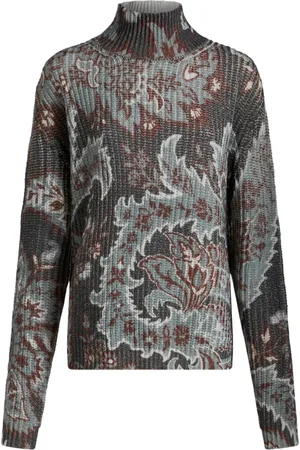 Etro Sweater i uld med blomstret tryk