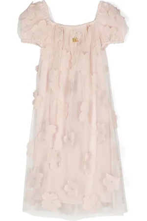 Dolce & Gabbana Tylkjole med blomster-applikationer