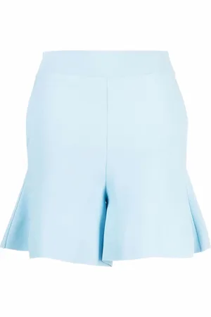 Stella McCartney Shorts i crepe med peplum-kant