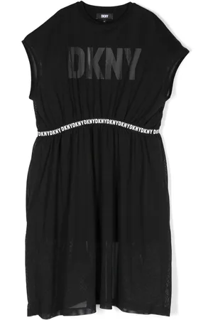 DKNY Kjole i mesh med logotryk