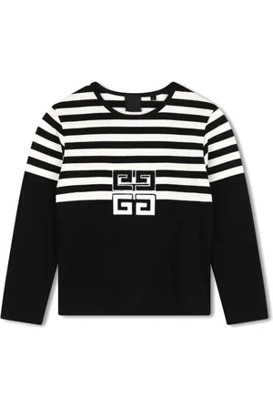 Givenchy Stribet T-shirt med 4G-applikation