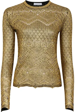 Paco rabanne Top i metallisk strik