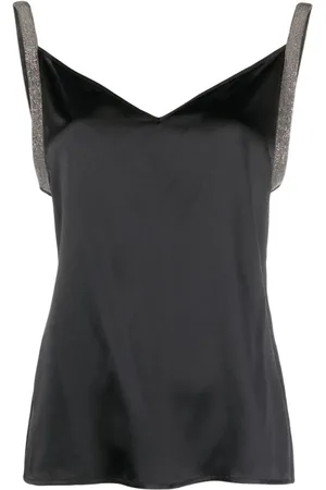 Fabiana Filippi Camisole i satin med metallisk detalje