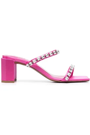 By Far Tanya 70mm mules med krystaludsmykning