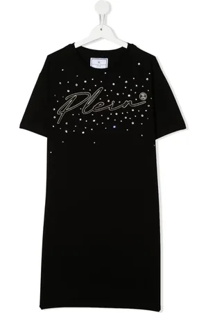 Philipp Plein T-shirt-kjole med broderet logo
