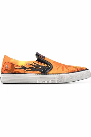 Philipp Plein Slip-on sneakers med flammetryk
