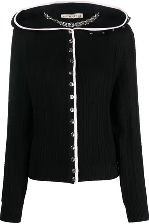 Y / PROJECT Evergreen cardigan med flæset halsudskæring