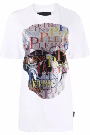Philipp Plein Kortærmet T-shirt med dødningehoved