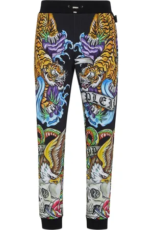 Philipp Plein Joggingbukser med tattoo-tryk og løbesnor