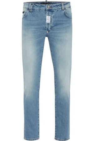 Philipp Plein Lavtaljede skinny-jeans med logo-applikation