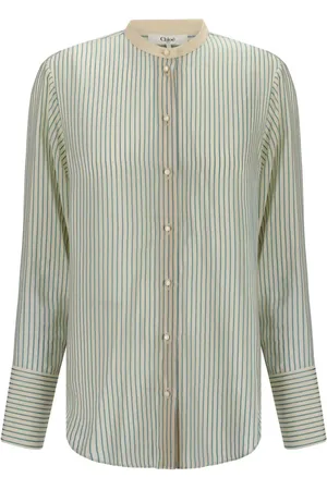 Chloé Oversize bluse i silke med sløjfe