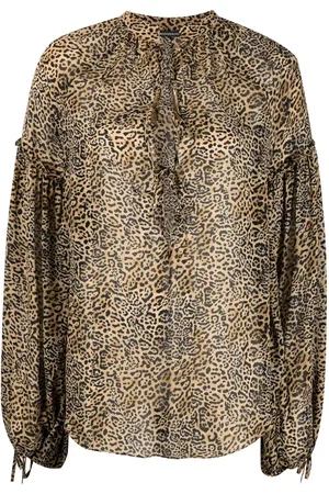 WANDERING Bluse med leopardtryk
