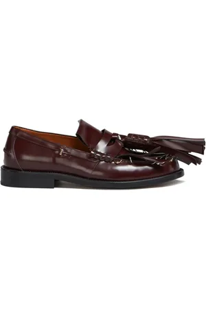 Marni Loafers i læder med kvastdetalje