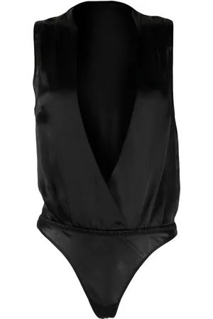 MAISON CLOSE Bodysuit i silke med V-hals