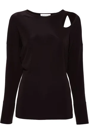 Victoria Beckham Jersey-top med udskæringsdetalje