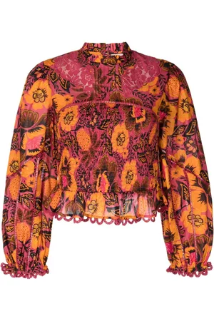 Farm Rio Garden Bloom smock-bluse med blomstret motiv