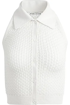 ALICE+OLIVIA Hæklet kjole med spread-krave
