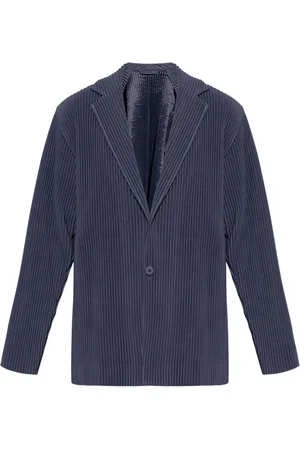Issey Miyake Enkeltradet blazer med plisseringer