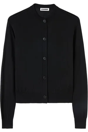 Jil Sander Finstrikket cardigan med rund hals