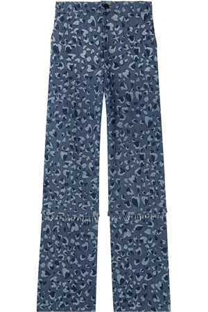 AZ FACTORY Linda bukser med leopardtryk og brede ben