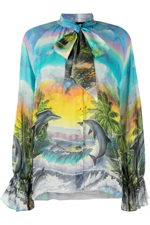 Philipp Plein Chiffon-skjorte med blomstertryk