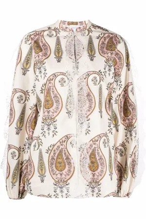 Giambattista Valli Bluse med paisleytryk og pufærmer