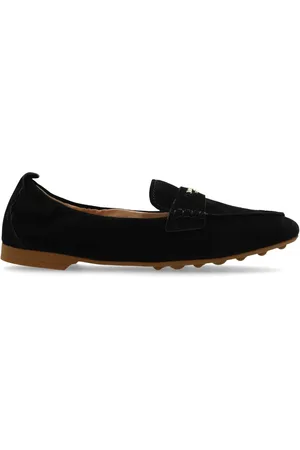 Kate Spade Eliza loafers i ruskind med logoplade