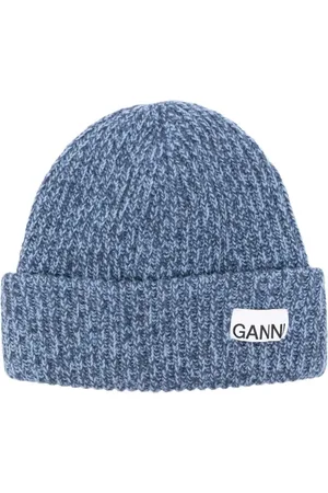 Ganni Ribbet hue med logomærke