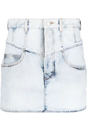 Isabel Marant Narjis mini-nederdel i denim med falmet effekt
