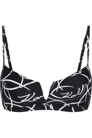 Karl Lagerfeld Bikinitop med cirkel-tryk og V-tråd