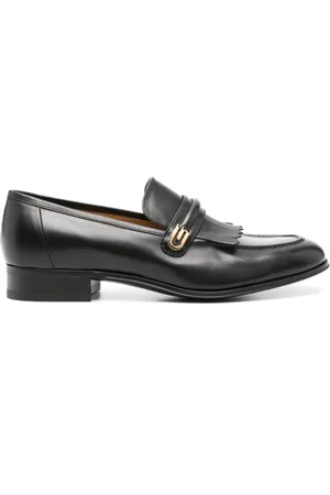 Gucci Loafers i læder med frynsedetalje