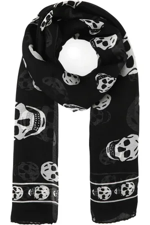 Alexander McQueen Tørklæde med dødningehovedmotiv