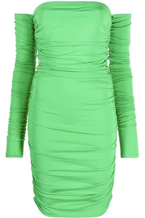 The Andamane Draperet kjole med off-shoulder-snit
