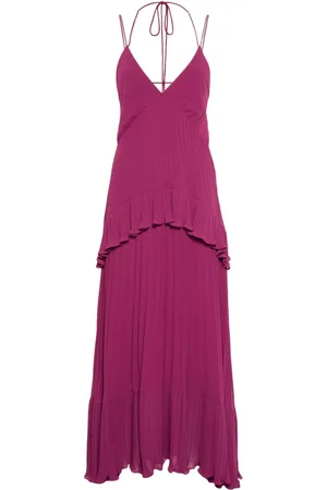Twin-Set Georgette-kjole med plisseringer