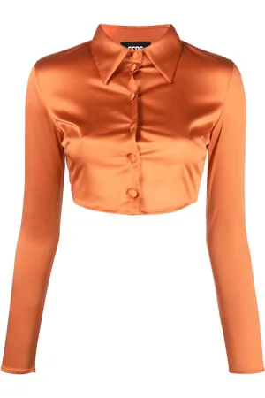 GCDS Cropped satinskjorte
